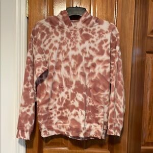 Lululemon Pink and White Tie Dye Pullover Hoodie